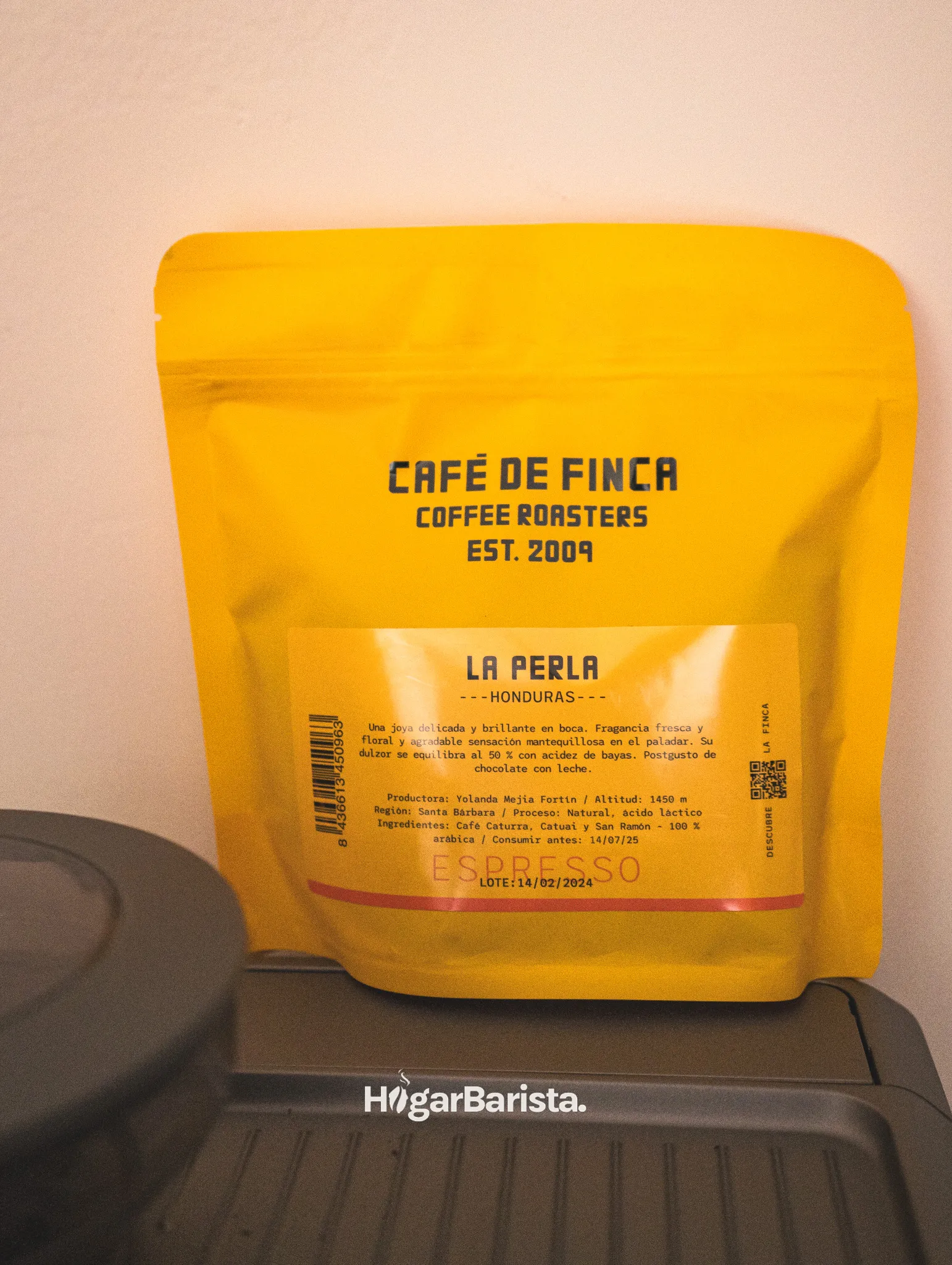 Paquete del café La Perla, del tostador Café de Finca